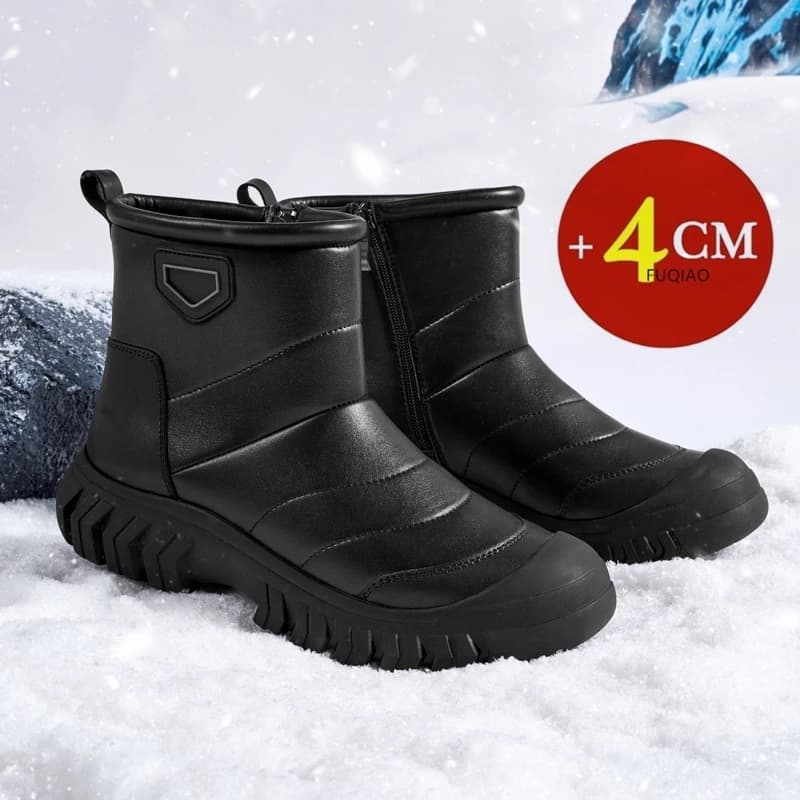 Stivali unisex con cuscino d'aria per tutte le stagioni Suola antiscivolo robusta da 4 cm Fodera in pile felpato per tenere al caldo Scarpe da trekking all'aperto durevoli