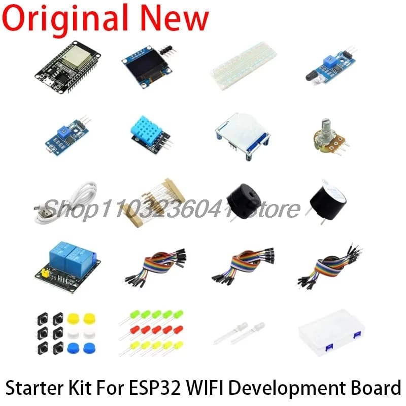 Starter Basic Kit for ESP32 ESP-32S WIFI development card for Arduino project learning kit with ESP32 tutorial with box