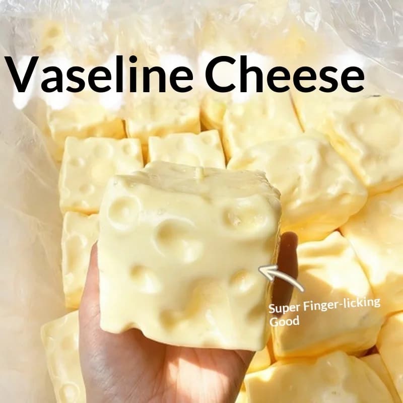 7cm Moldable Cheese Block Squishy Toy, TPR Super Soft Slow Rising Dough-like Filling, Adult Stress Relief Decompression Fidget