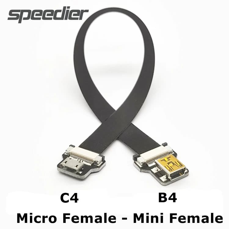 Cavo FPC Flessibile Micro e Mini USB ad Angolo Retto, da USB 2.0 Maschio a Micro USB, per FPV, Dischi, Scanner, Stampanti e Raspberry Pi