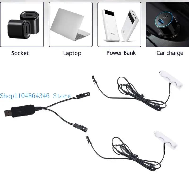 Alimentatore USB 5asd 2in1 Batteria AA -Eliminatore per giocattoli per lampade telecomandate per droni
