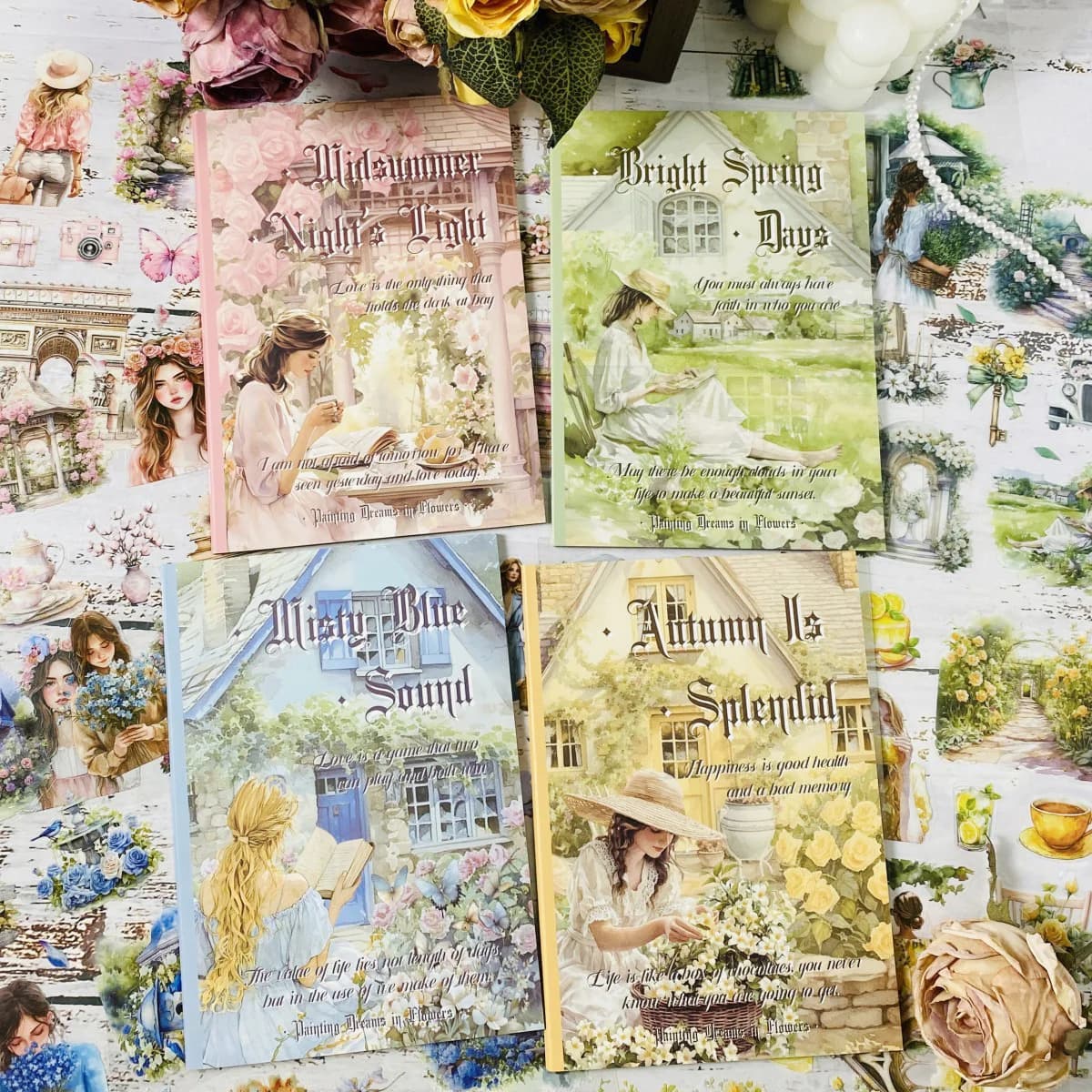 Journamm 20 fogli Adesivo per diario spazzatura per scrapbooking Diario Album Notebook Decorazioni fai da te Notebook Collage Adesivi autoadesivi