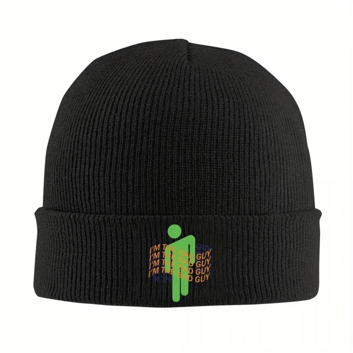 New I'm The Bad Guy Hit Me Hard And Soft Knitted Hat Beanies Autumn Winter Hats Warm Unisex Fashion Cap for Men Women Gift