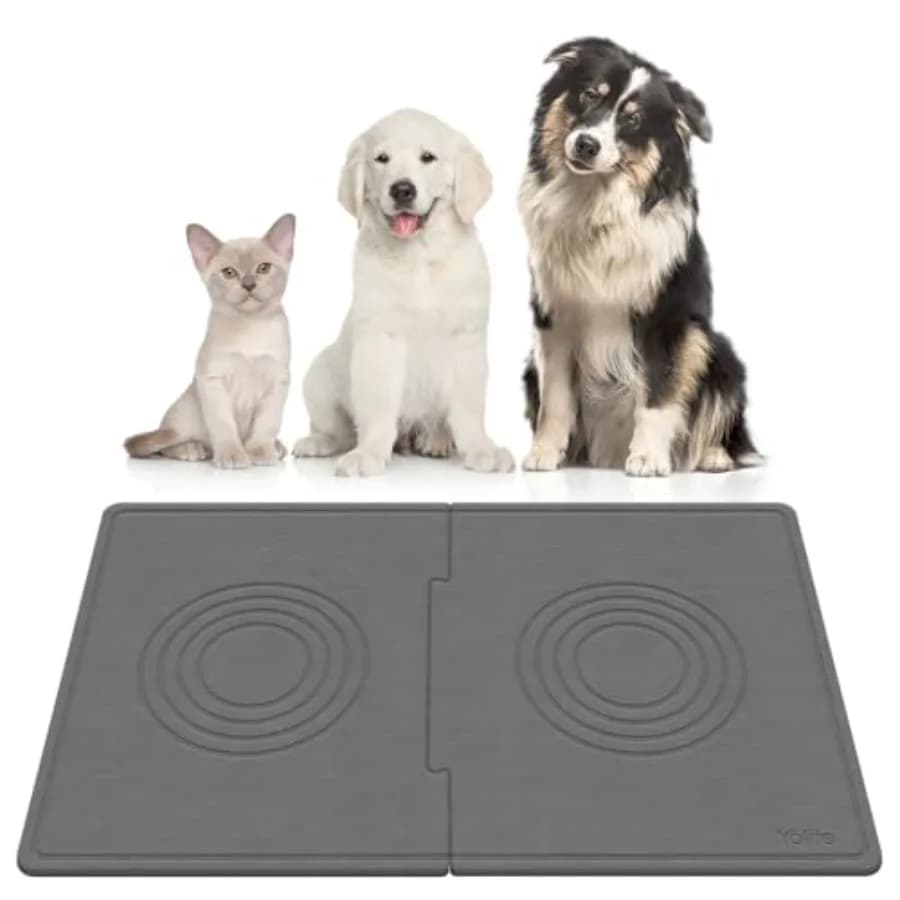 Tappetino Extra Large per Ciotola d'Acqua per Cani, Tappetino Assorbente in Pietra per l'Alimentazione degli Animali Domestici, Tappetino Asciugante in Pietra per Cani e Cibo