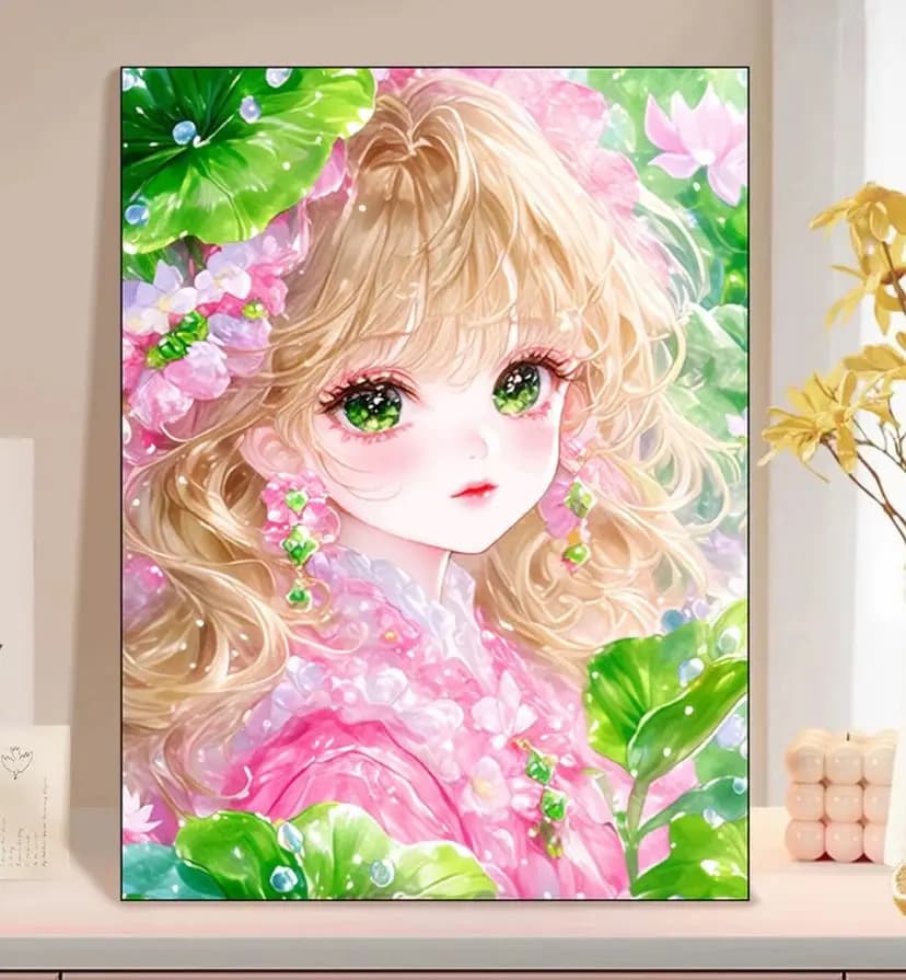 9ct 60x80cm Beautiful Girl Printed Kits Cross Stitch Embroidery DIY Needlework Set Home Decor Crafts With Needles Threads