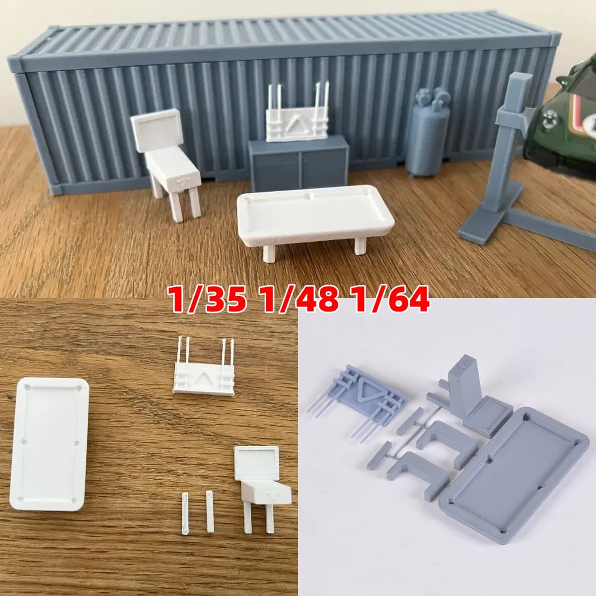Kit di modellismo in scala 1/48/64/35/32 per l'assemblaggio di tavoli da biliardo, stecche da biliardo, macchine da flipper, modelli di costruzione, decorazioni morbide, tavoli di sabbia e diorami.