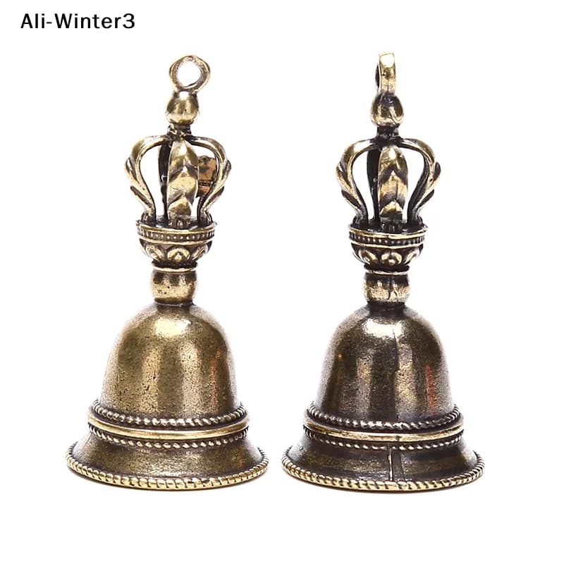 HMA73-Brass Handicraft Magic Bell Wind Bell Tibetan Bronze Bell Keychain Pendant