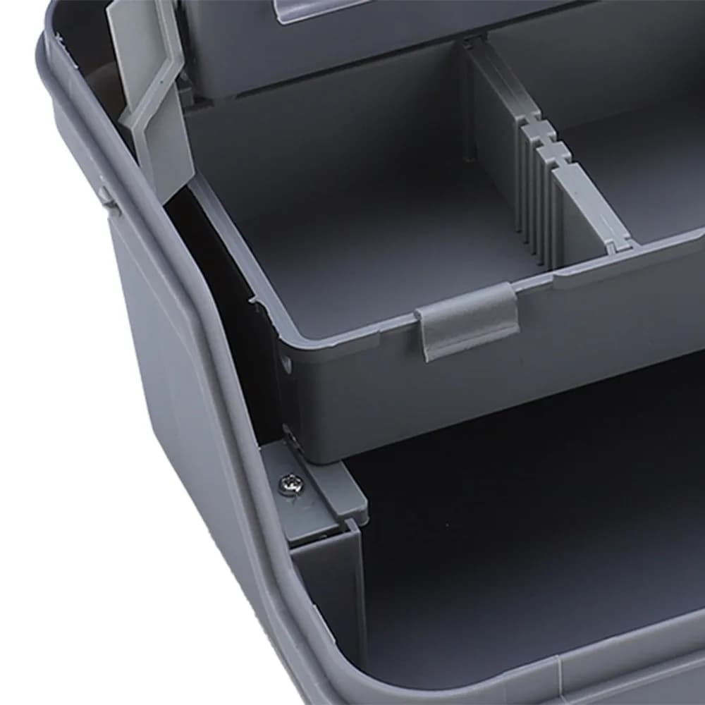 Scatola per Attrezzatura da Pesca in ABS a Tre Strati con Manico Ergonomico, Contenitore Multifunzionale con Scomparti Multipli