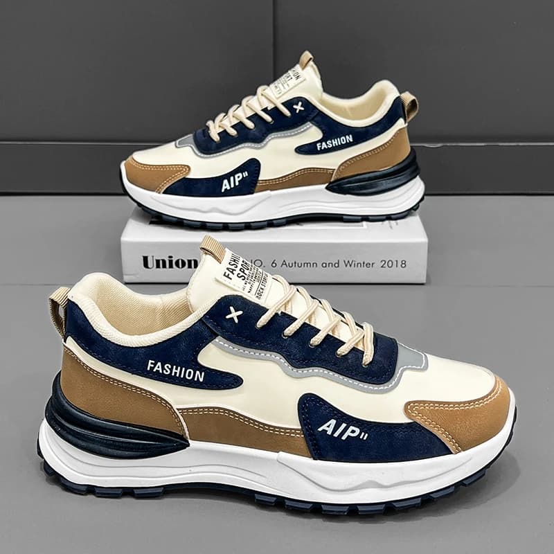 Sneakers da Uomo alla Moda, Scarpe Sportive Comode, Traspiranti in Pelle con Suola Phylon Migliorata, Scarpe da Corsa