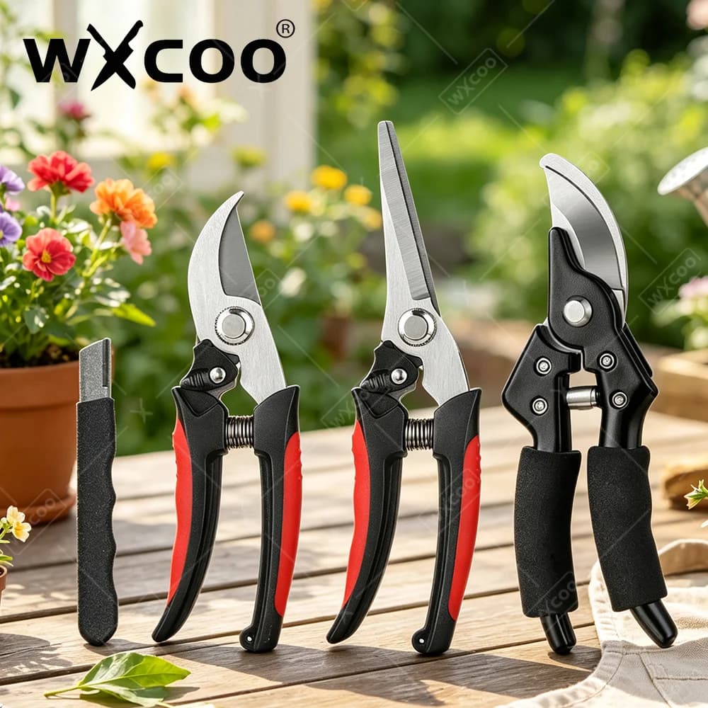 Stainless Steel Gardening Shears Professional Pruning Branches Fruit Tree Flowers Non Slip Handle Household Shears Pruning Tools