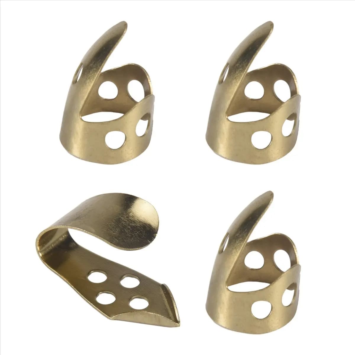 ABXY Guitar Finger Picks 3 Index Fingers + 1 Thumb Adjustable Metal Banjo Fingerstyle Pick Finger Protector