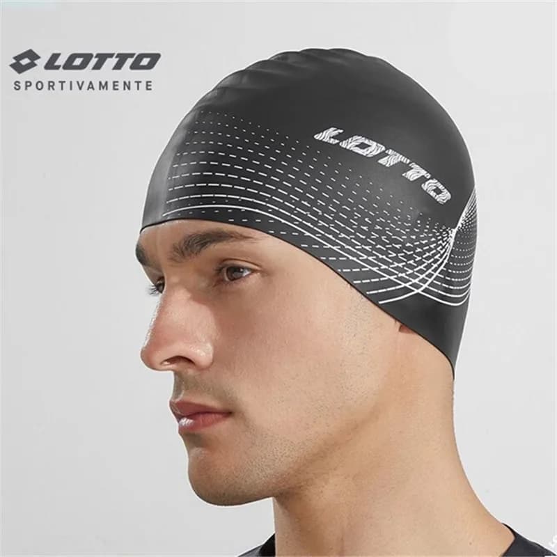 Cuffia da nuoto LeTu con ampio circonferenza della testa, capelli lunghi e impermeabili, cappello impermeabile stampato per adulti da uomo e da donna
