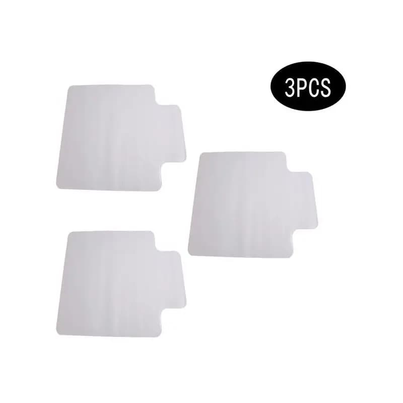 PVC protective mat 3 pieces 90x120x0,2 cm for chairs, transparent home use