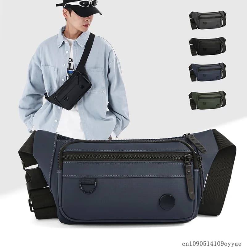 Borsa a tracolla impermeabile da uomo 2026, nuova moda, marsupio da petto impermeabile, borsa sportiva da esterno, borse da viaggio a tracolla da uomo