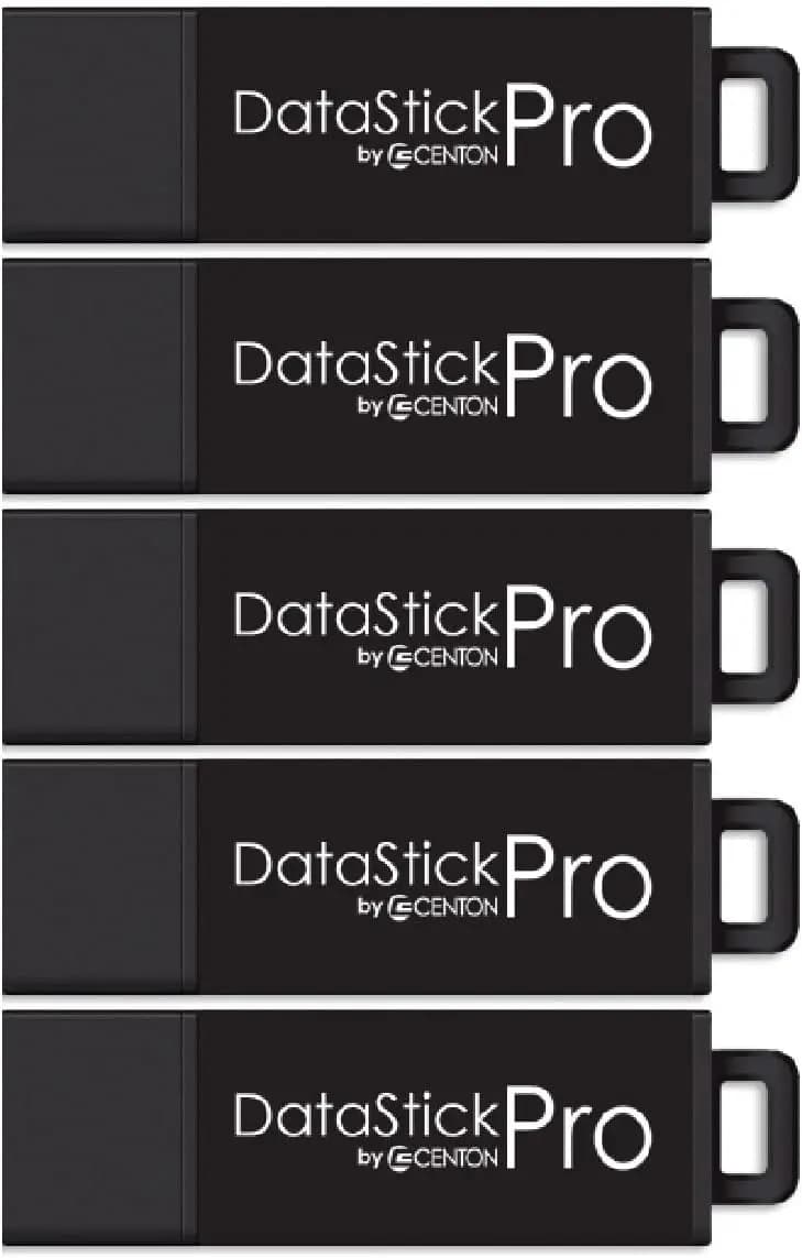 Chiavetta USB 3.2 Gen1, 8GB, Confezione da 5 Nere - Trasferimento Dati Veloce e Design Resistente