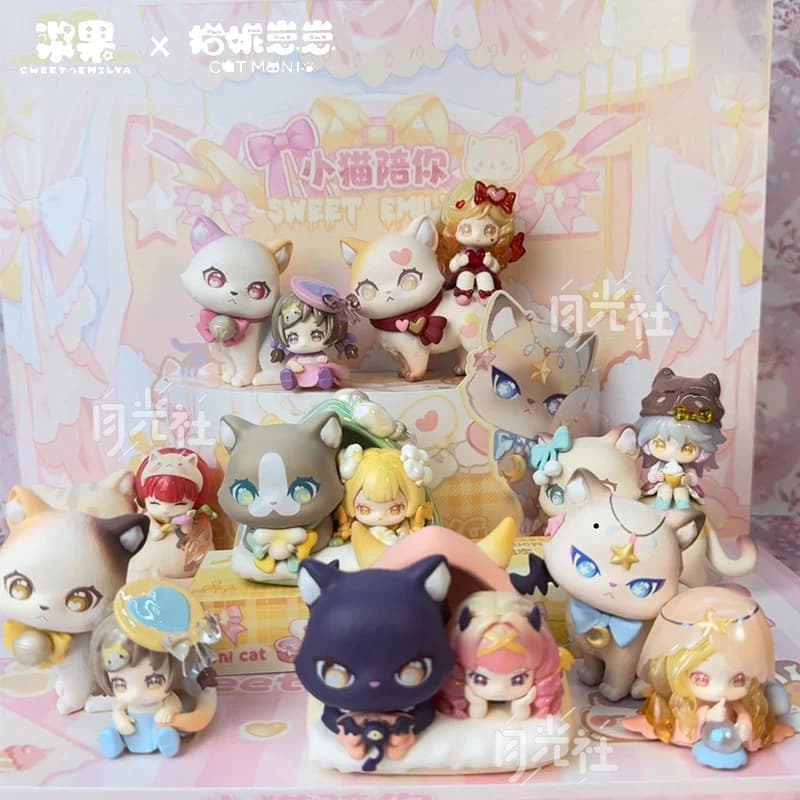 In Stock Moni Berry Cat Nianai Little Cat Companion Series Blind Box Cute Cat Figurine Birthday Gift Girls Trendy Collect Toy