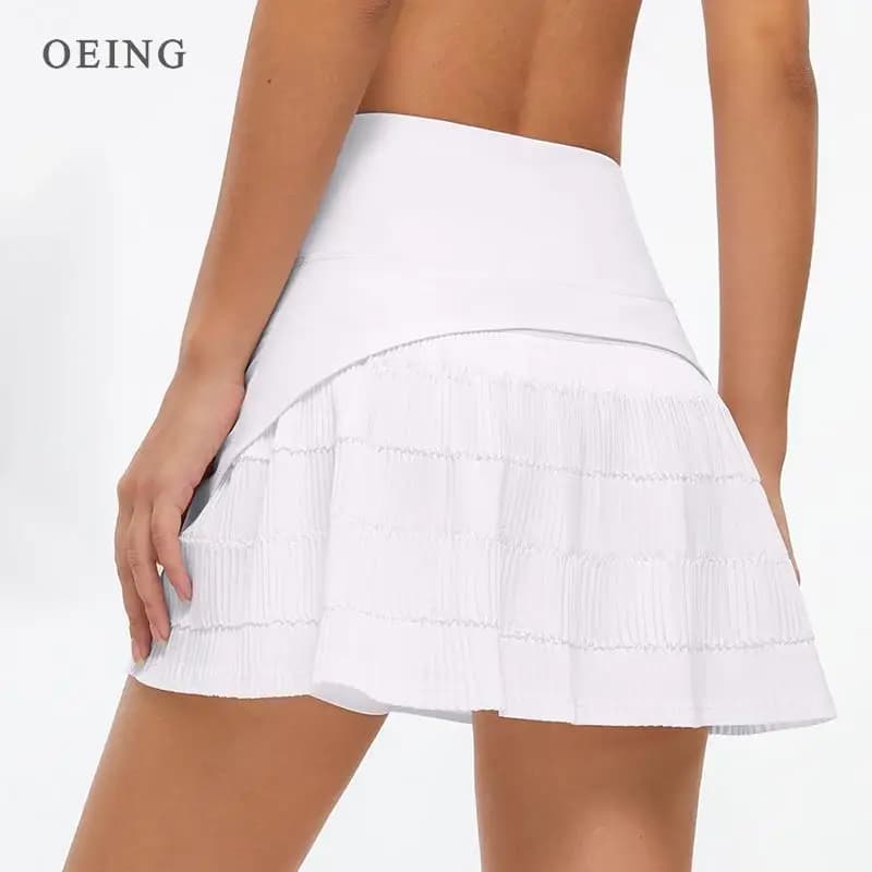 Gonne da Tennis sportive da donna pantaloncini da corsa per Fitness gonna sportiva a vita alta con tasche pieghe Sport Sport Golf Sportswear