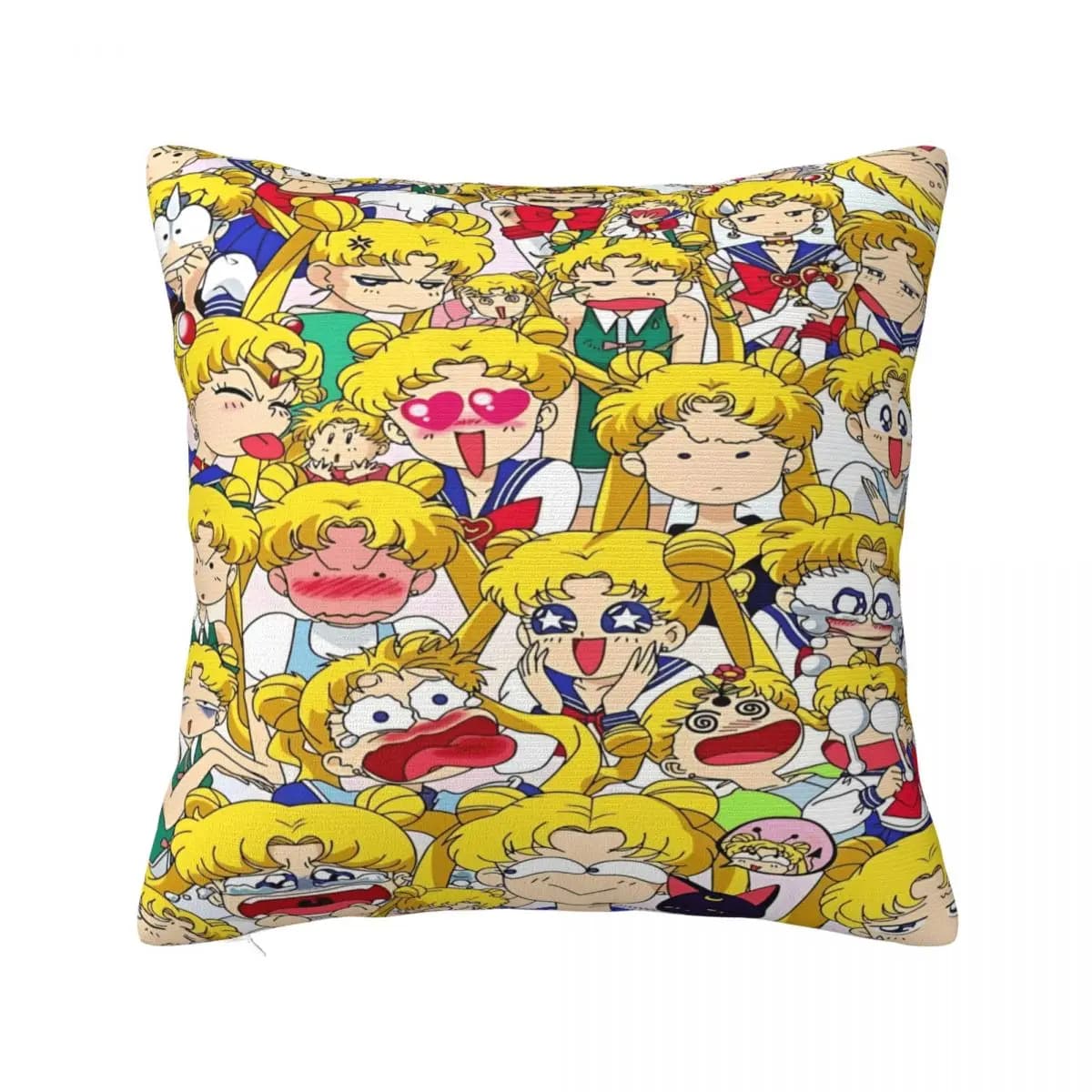 Sailors Moons Luna Girls Anime Stampa Federa Fodere per Cuscini Fodere per Cuscini Nuovo Stile Letto Decor Quadrato Multi-Size