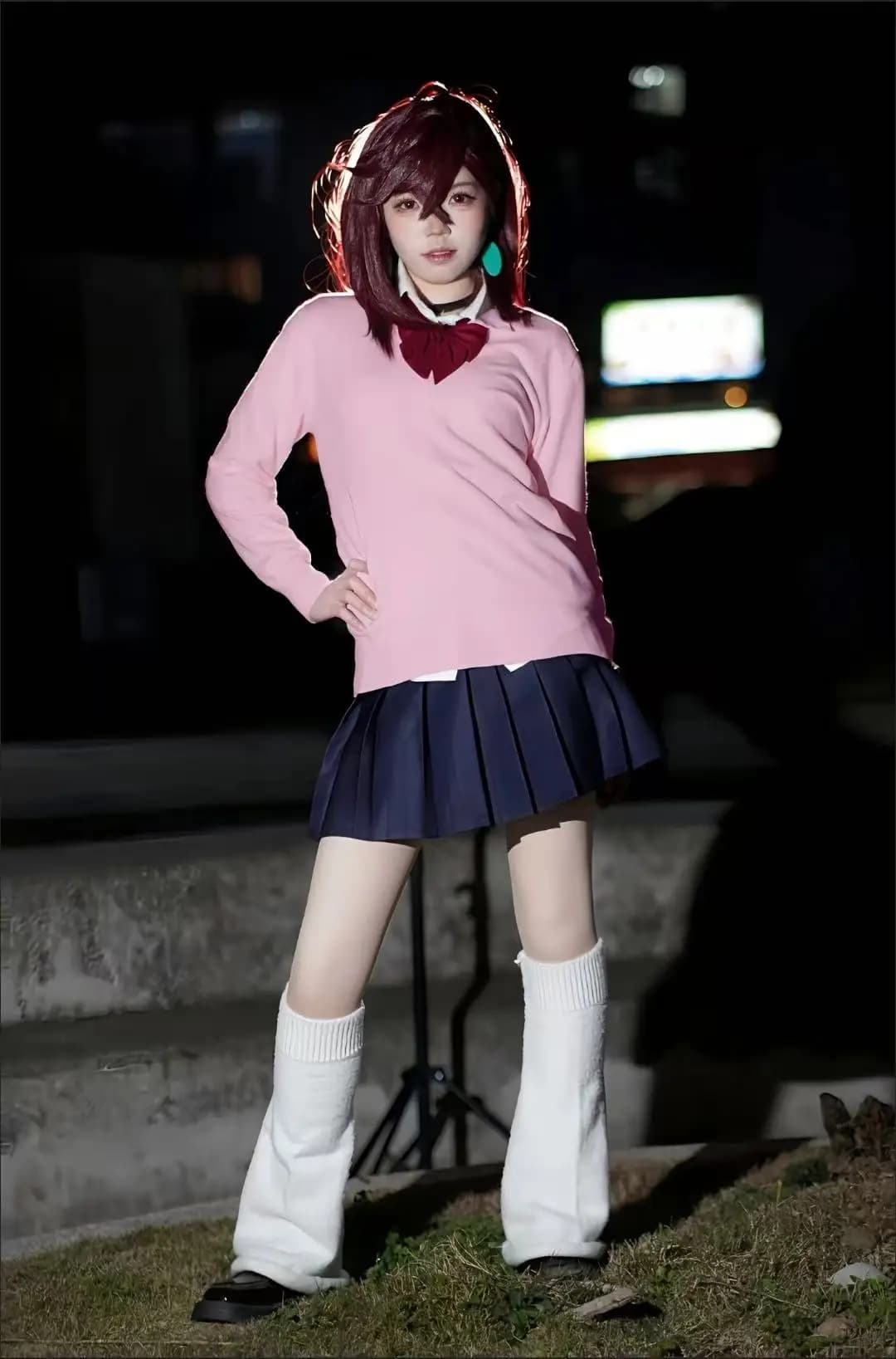 Costume Cosplay Ayase Momo con Parrucca e Clip per Orecchie, Outfit Anime