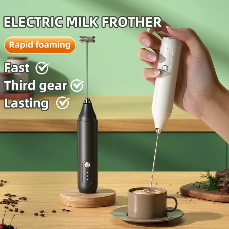 USB Rechargeable Portable Electric Blender, Egg and Cream Saddle, Montalatte, Coffee Agitator, External Food Mixer, Adjustable Single Head Mount, Kitchen Essential Tool