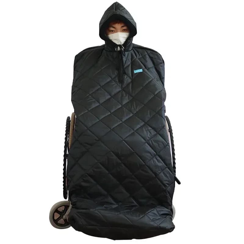Coperta antivento per sedia a rotelle per anziani adulti Copertura calda Protezioni per le gambe del ginocchio Coperta calda spessa antivento invernale a prova di freddo per esterni