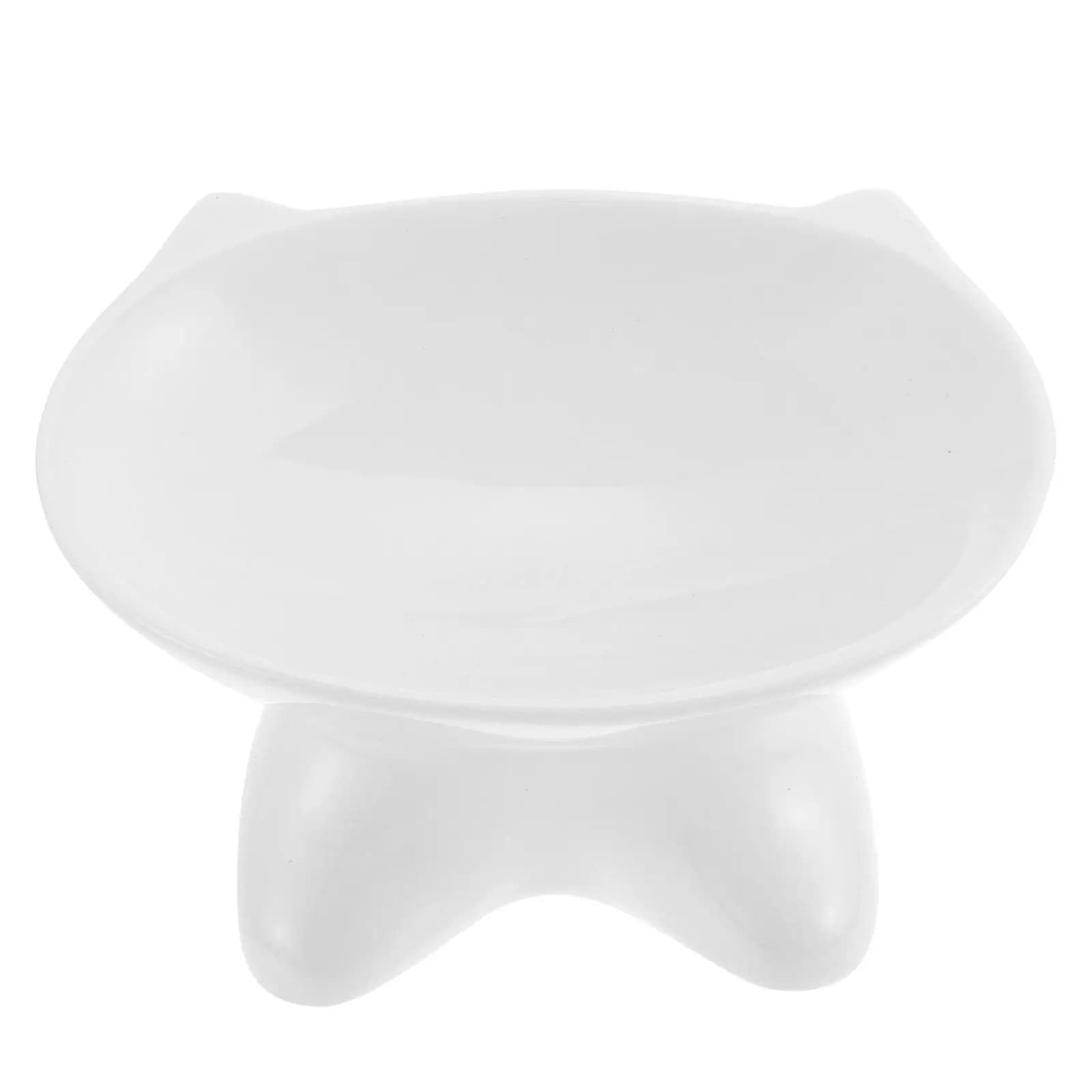 Ciotola in Ceramica per Gatti con Design Inclinato Anti-Ribaltamento, Contenitore per Acqua con Bordi Arrotondati, Base Antiscivolo, Facile da Pulire
