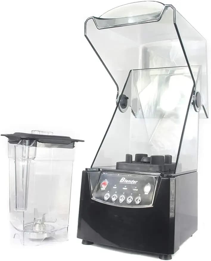 Blender for smoothies, commercial blender for 1,8 liters soundproofed hood, blender 110 V 2200 W, vegetable juice blender with shield