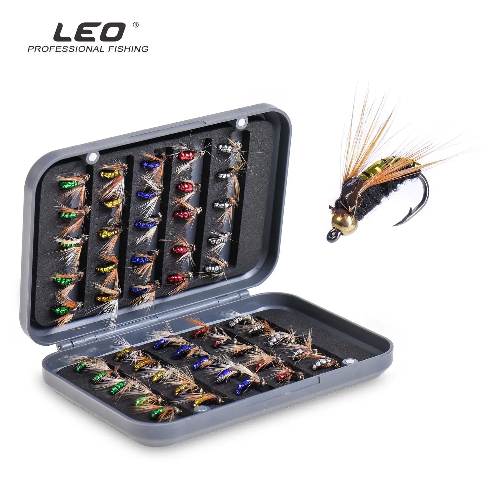 Ami da pesca a mosca 5 colori 50 pezzi Esca con esca per api volanti per la pesca alla trota