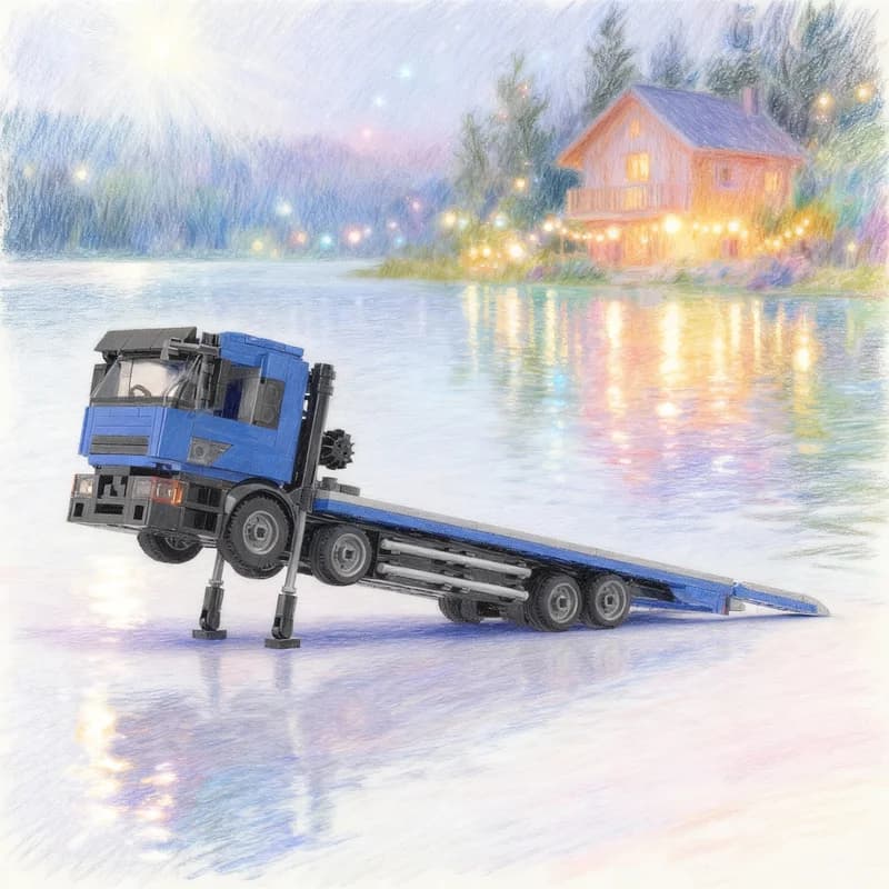 Set di Costruzioni MOC da 382 Pezzi, Modello di Camion Agricolo con Caricatore Automatico, Giocattoli Creativi Fai-da-Te, Idea Regalo di Natale, Mattoncini Educativi