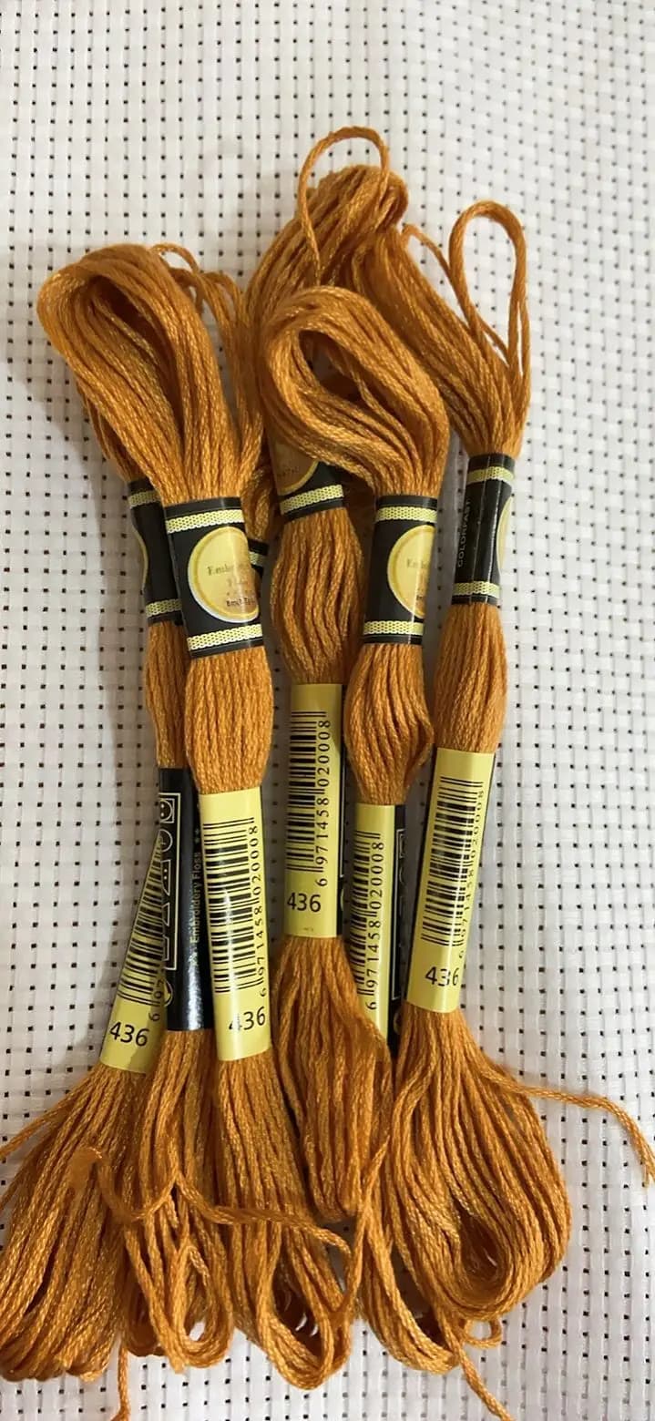 10 PZ/LOL Set Punto Croce Filo Da Ricamo Filo Per Principianti FAI DA TE Nessuna Ripetizione Arcobaleno DMC CODICE 436