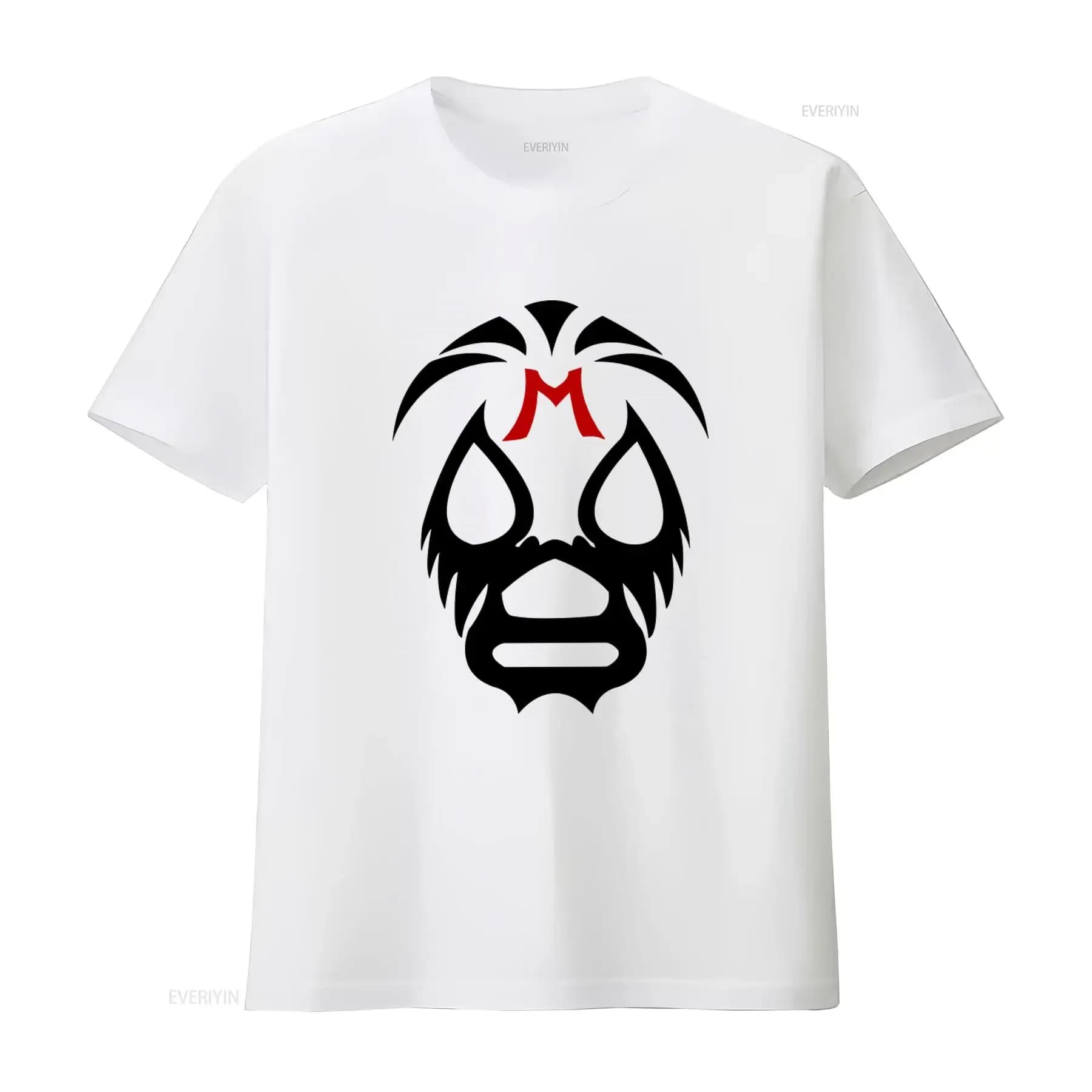 Shirt with Mask of the Mexican Loctor Mil Mascaras, Lucha Libre Theme, Authentic, Handmade, Vintage Effect, Comoda
