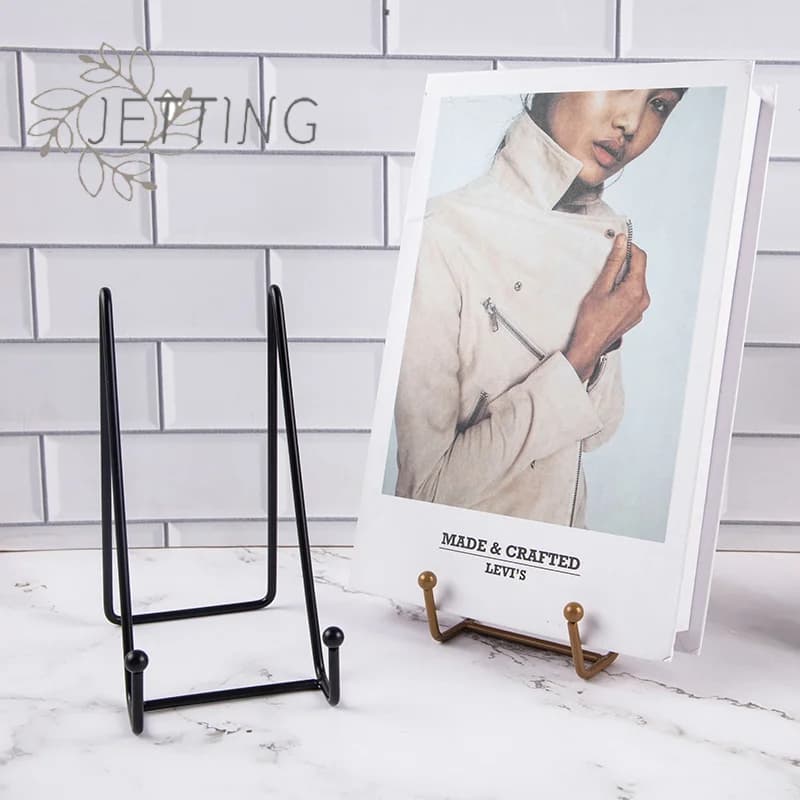 Hot 1pc Art Display Stands Storage Rack Metal Easel Stand For Photo Picture Frame Oil Painting Plate Book Organizer Shelf Holder