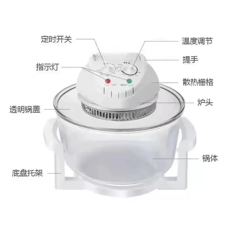 Visual Air Fryer European 220V US 110V Household 12L Large Capacity 17L