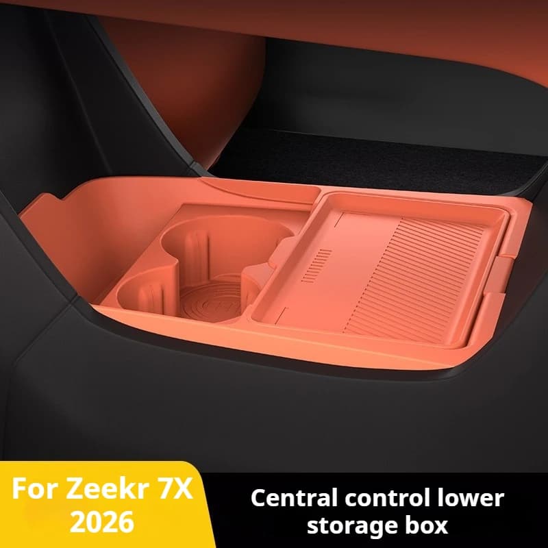 For Zeekr 7X 2026 Center Console Lower Storage Box Organizer Tray Sunglasses Holder Car Interior Accessories Custom Fit Parts