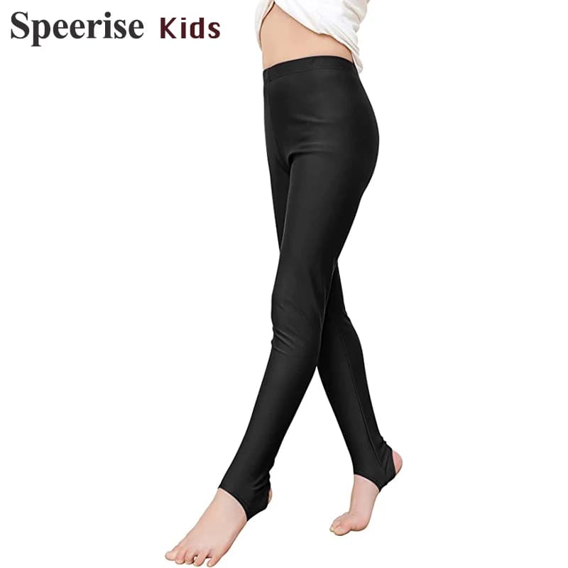 Bambini Staffa Legging Collant da balletto Collant Calze Pantaloni in spandex per ragazze Pantaloni skinny da ballo in spandex per yoga Pantaloni elastici