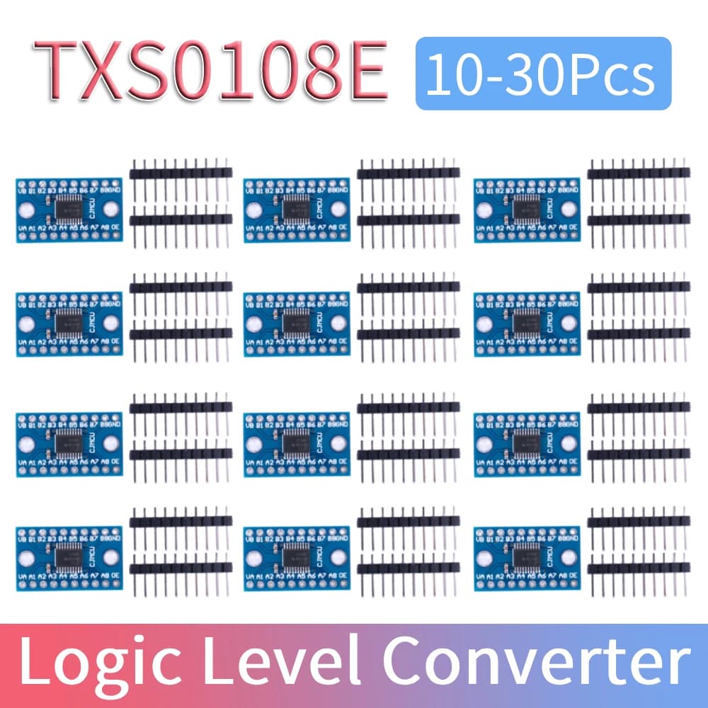 10-30Pcs TXS0108E TTL Bi-directional Mutual Converter 3.3V 5V 8 Channel Voltage Level Translation Module High Speed for Arduino