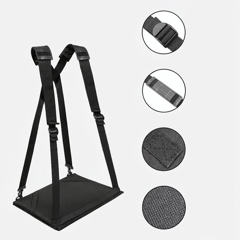 Foldable Laptop Workstation Stand Carrying Strap Sleeve For 14 Inch Notebook Computer Portable Office Travel Accessory