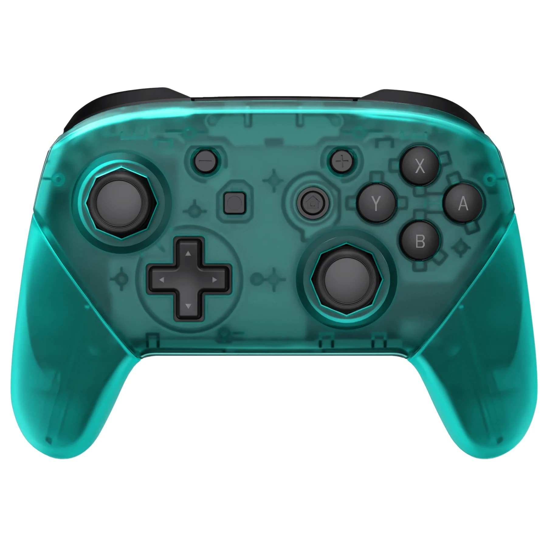 eXtremeRate Guscio di ricambio per controller NS Switch Pro - Verde smeraldo, design con bastoncini gated ottagonali