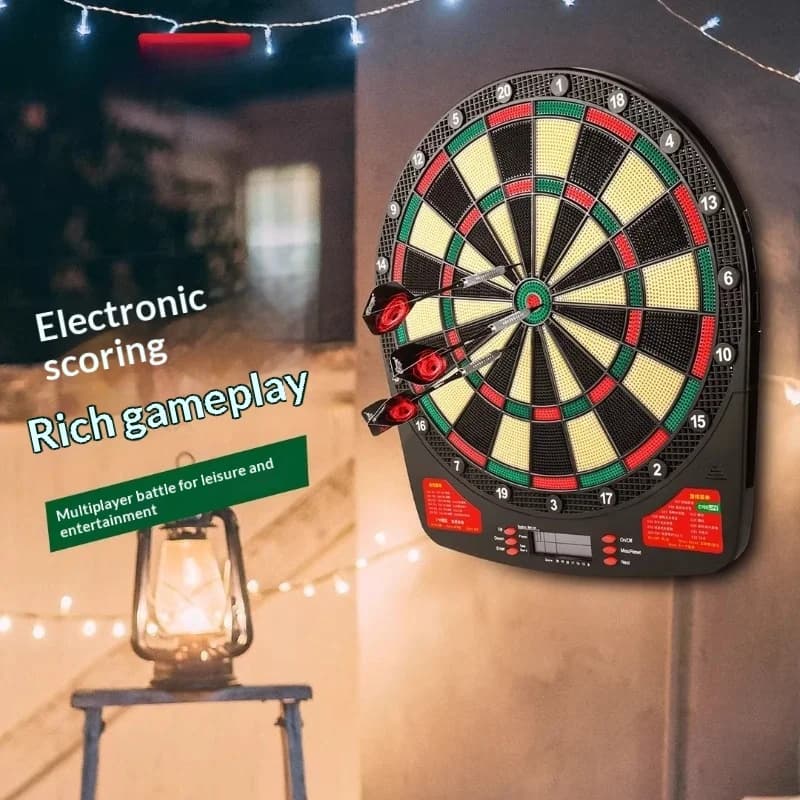 Freccette CyeeLife Set di freccette elettroniche ufficiali Freccette con punta morbida e sicura Punteggio automatico Tabellone segnapunti a LED Casa Interno Festa Bambini Adulti