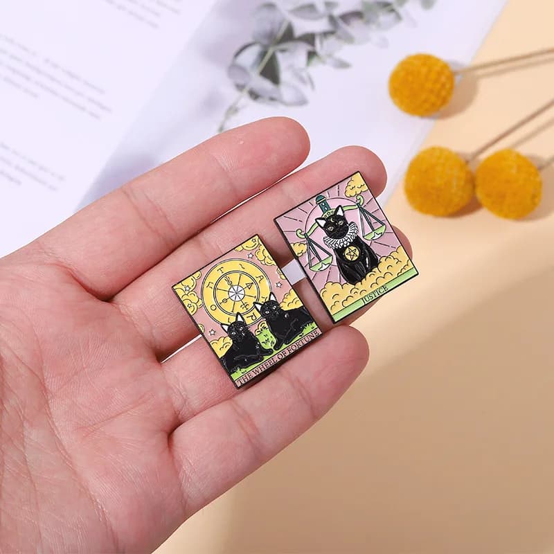 Metal badge black cat card pin black accessories for clothing prophet accessories for buttons anti-turn decoration