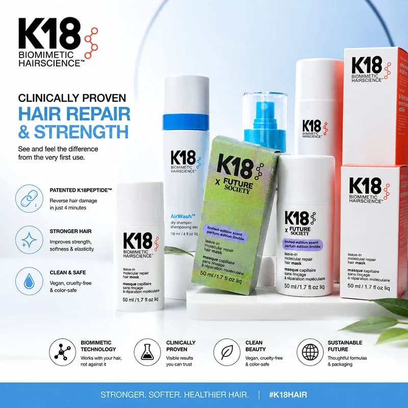 Original K18 Leave-In Molecular Repair Hair Mask Deep Conditioning Keratin Treatment Soften Hair Smoothing Healthy Hair Care