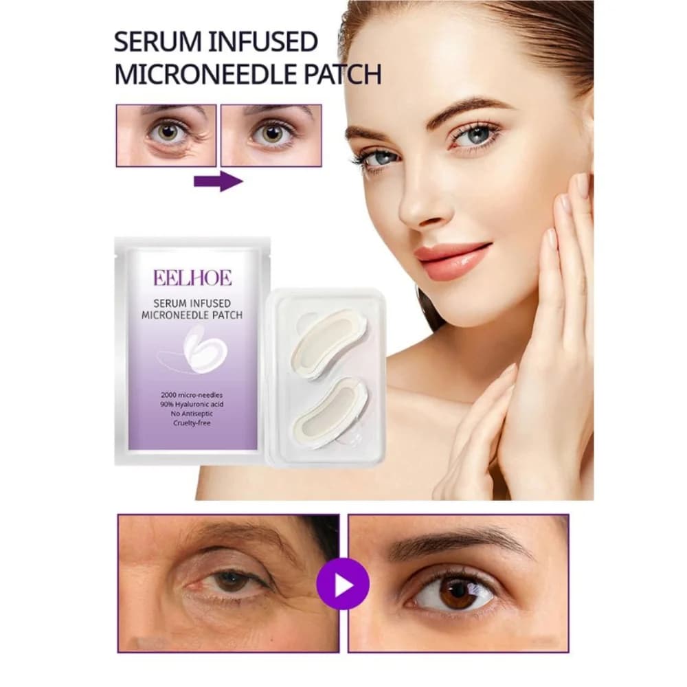 Micro-needle Eye Mask Patch, Lifting Firming Moisturizing Eye Pad Fade Dark Circles Eye Bags Skin Care