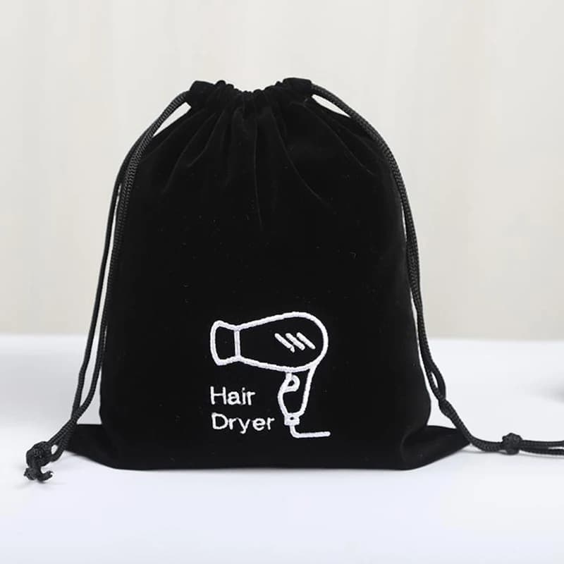 1 PC Sacchetto di stoffa per asciugacapelli Diffusore di capelli Sacchetto per asciugacapelli Chiusura con coulisse Copertura Cintura di stoccaggio in tela Bocca con coulisse Sacchetto per la polvere