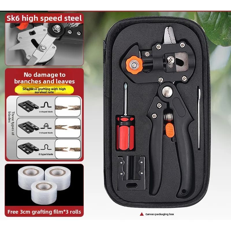 Set of scissors for grafting and pruning, multifunctional shears for grafting of fruit trees, complete set of sprout knives and seedlings