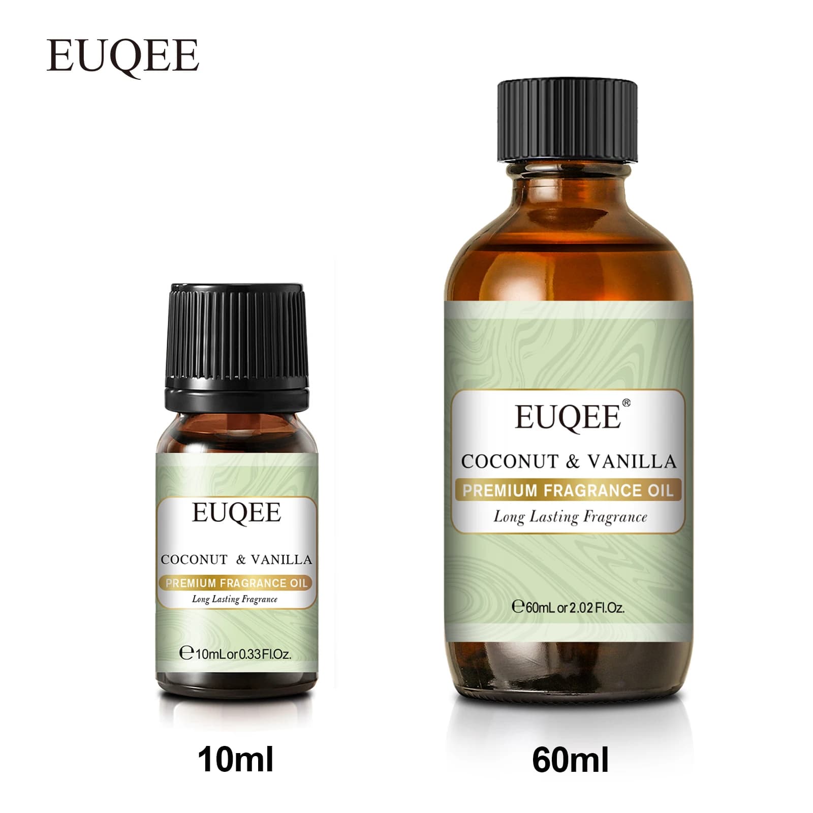 EUQEE 10ML/60ML Olio Fragranza Per Diffusore Aromaterapia Lilla Gardenia Cocco e Vaniglia Muschio Bianco Sapone FAI DA TE Candela Profumata