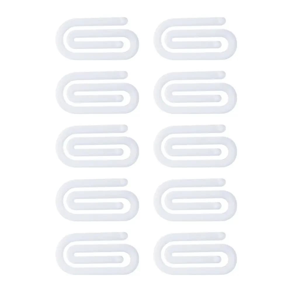 10Pcs Acrylic DIY Bookmarks Transparent Sublimation Blanks Acrylic Paper Clips Clear Ornaments Unfinished Bookmarkers Notebook