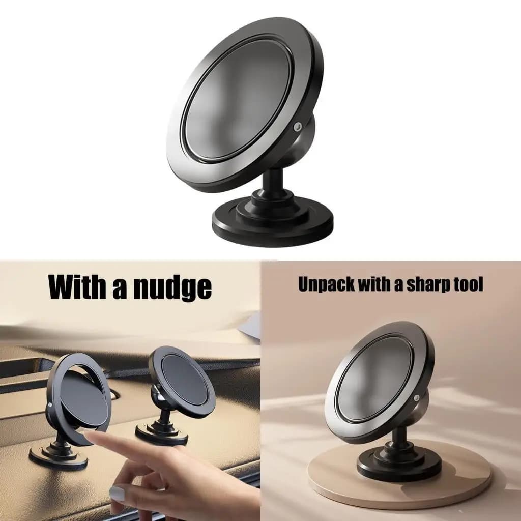 R53C Car Phone Car Mount, Universally Dashboard Windshield Adhesive Car Phone Mount Holder 360 Adjustable