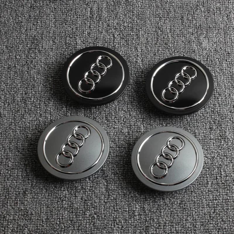 4PCS 76mm Car Wheel Center Cap Hub Covers Badge For Audi A7 A8 S4 S6 A3 A3 A4 A5 A6 Rim Cover Emblem Stickers Accessories