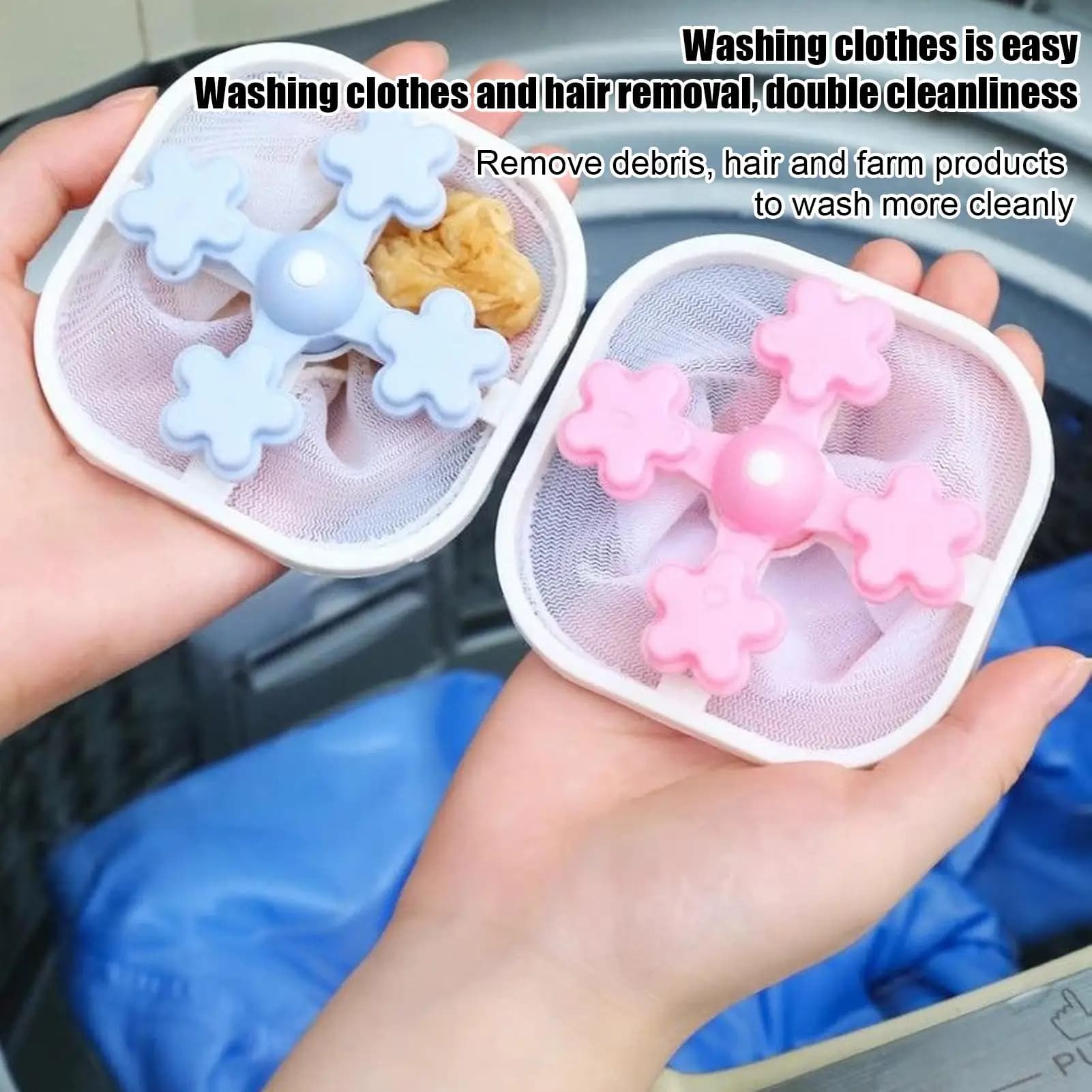 Reusable plush picker for washing machine, bag filter, hair removals, laundry cleaning ball