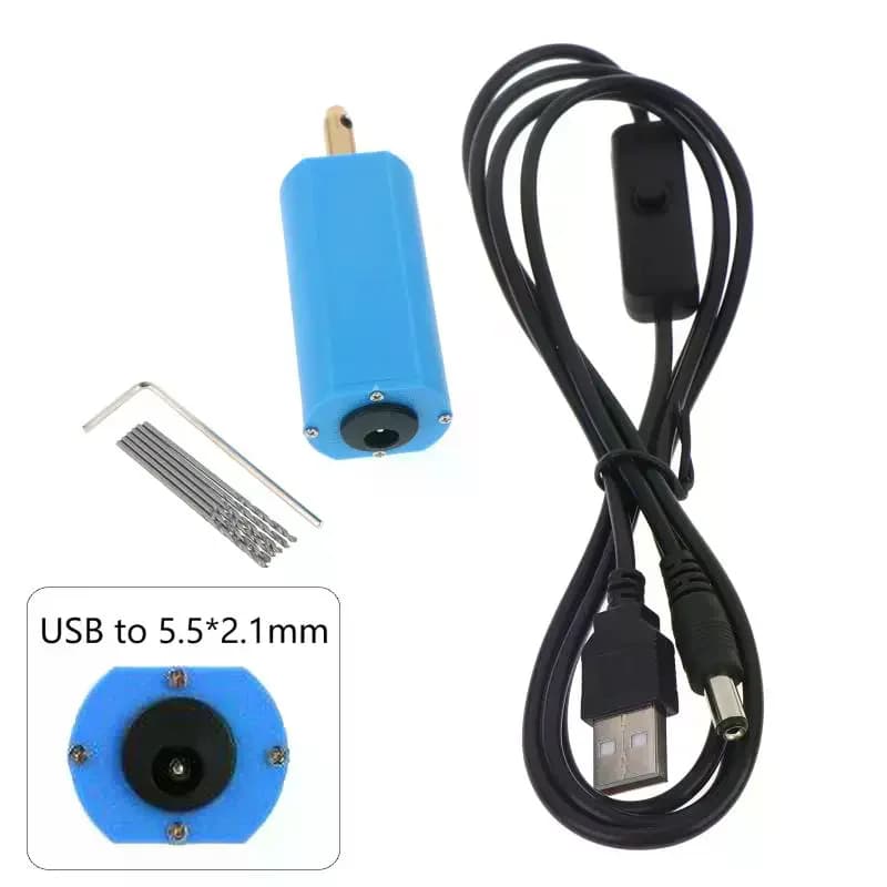 Mini trapano elettrico portatile fai-da-te, trapano elettrico USB per la creazione di gioielli in resina epossidica, foratura e incisione.